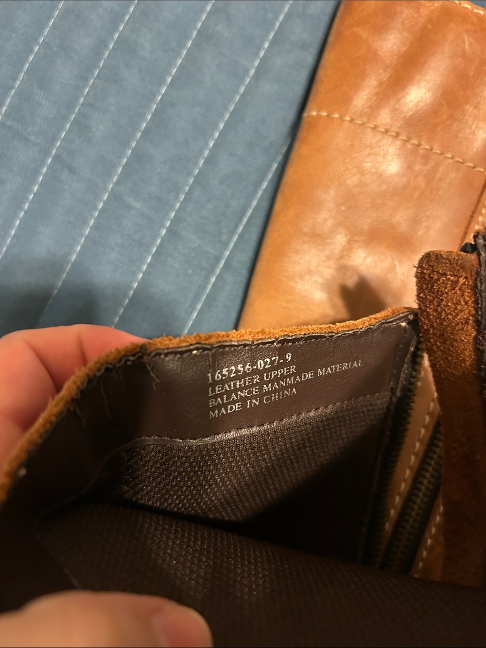 Women’s Tall Brown Leather Zip Riding Boots - Picture 7 of 7